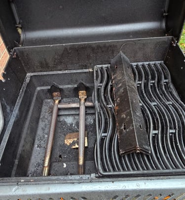Inside a Greasy Napoleon BBQ Before Cleaning
