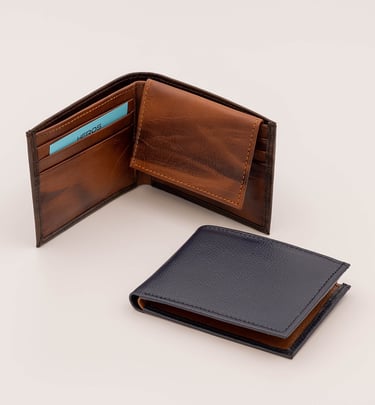 Billetera de cuero bifold de Heros Leather