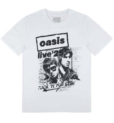 Live '25 Rock N Roll Star T-Shirt White