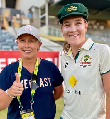 Michelle Goszko with Annabel Sutherland