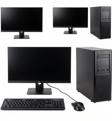 A refurbished L2/L3 network switch with multiple cables connected, ready for deployment.