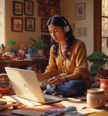 A mother teaching her child in a child-friendly coworking space.