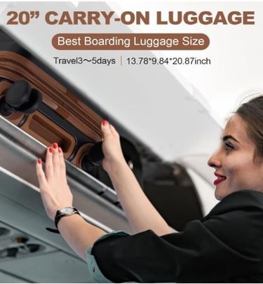 20-inch carry-on luggage meets airline size requirements