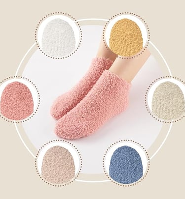 a woman's feet in a pair of socks