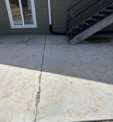 before putting concrete drain in