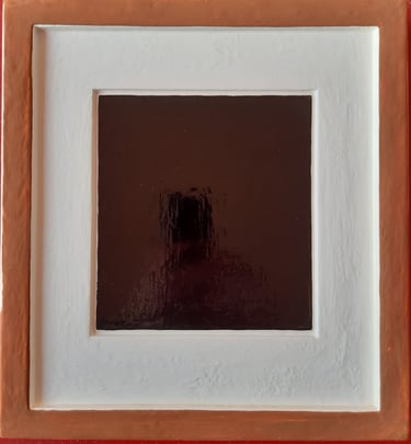 McCollum, colata di gesso dipinto 30x35 cm