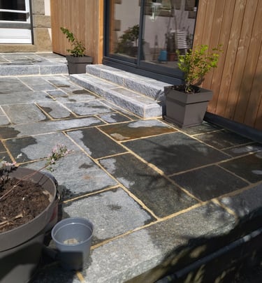 création de terrasse maçon plouguiel