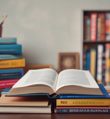 A stack of academic books focused on entrance exams such as SSB Interviews, CDS, and CLAT. The books are neatly arranged, displaying a variety of colors and fonts, each with distinct covers indicating the title and the publisher.