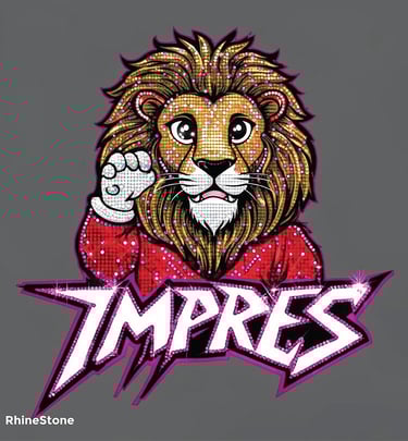 Close-up image of sparkling clear rhinestones arranged in a circular pattern, reflecting light with a brilliant shine on a bl