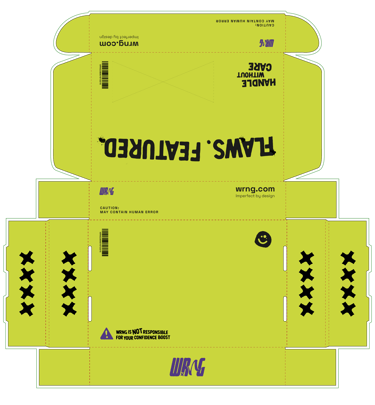 Dielines of box packaging