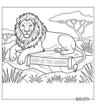 Free lion face coloring sheet mane wildlife activity