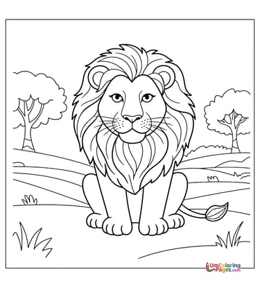 Lioness hunting coloring page female cat for children
