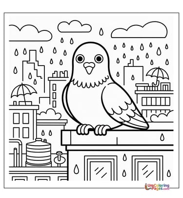 cute pigeon coloring sheet printable