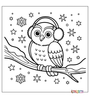 easy owl coloring page for children