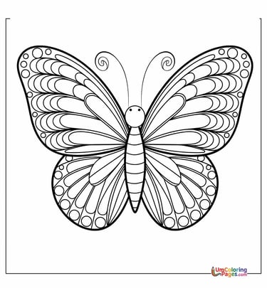 Colorful butterfly outline drawing kids coloring worksheet