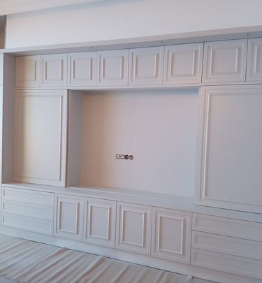 Lacado de mueble, satinado color piedra