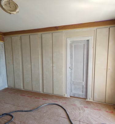 preparación lacado de armarios y puerta