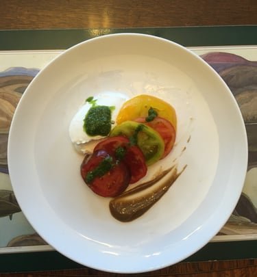 Balsamic basil pesto buratta