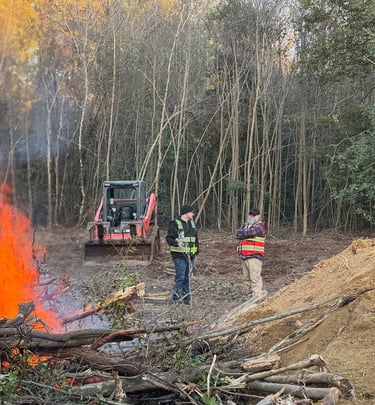 David and Patrick on fire watch duty.