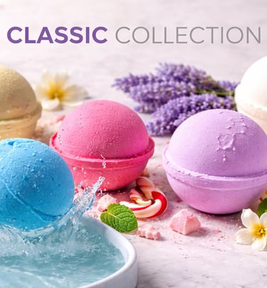Classic bath bombs XL relaxing spa bath bombs lavender jasmine and vanilla scents