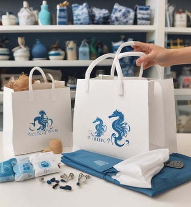 Close-up of hands exchanging a product bag at one of the stockists, highlighting personal service