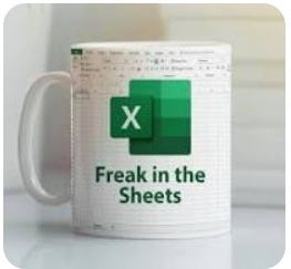 Microsoft Excel coffee mug. Used to promote Excel help sessions