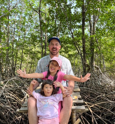 Forêt de mangrove dans le sud du Vietnam