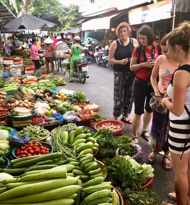 Marché dans le sud du Vietnam