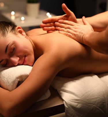 woman receiving full body massage