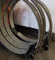 Link Belt Crane Industrial Brake Band relined by the brake experts at 260-426-3331