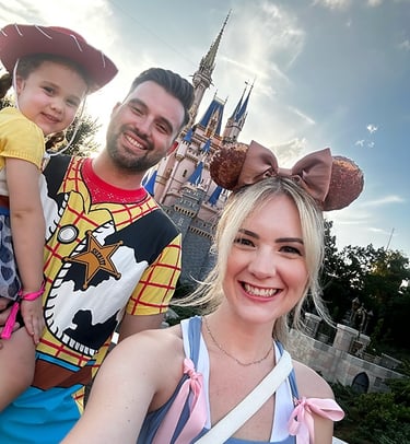 Lindsey Roberts pictured in front of Cinderella Castle at Disney's Magic Kingdom® Park.