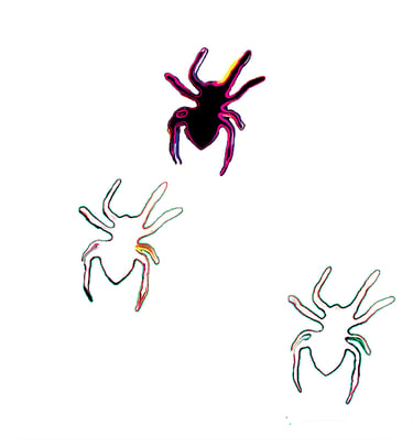 Pop art spiders 