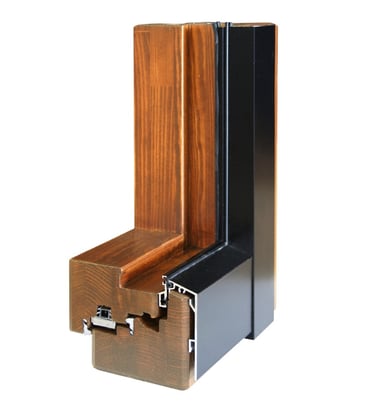 Madera interior; Aluminio exterior