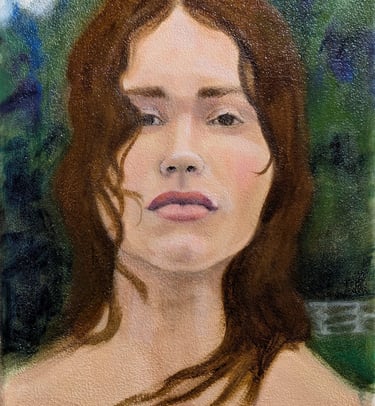 Pamela Sue Perry, birth of Venus, Botticelli, Roe v Wade, oil portrait, 