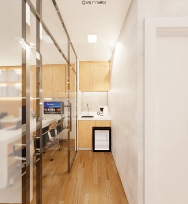 copa do escritorio corporativo interiores