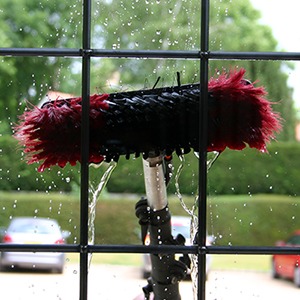 Window Cleaning Brush on Glass, Exeter.