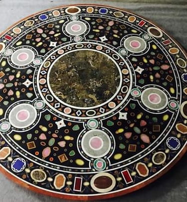 marble inlat table top design 