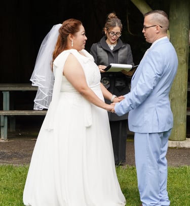 Wedding Officiant Ceremony at the park