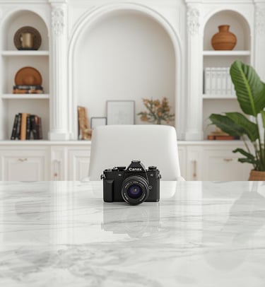 camera on a desk