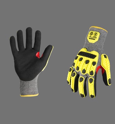High performance industrial safety gloves for hand protection in hazardous environments