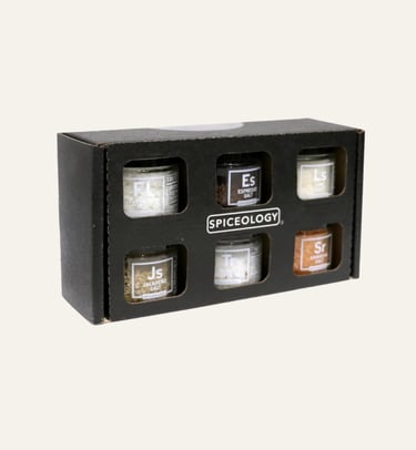Spiceology - Gourmet Luxe Infused Salt Sampler Gift Set of six flavors
