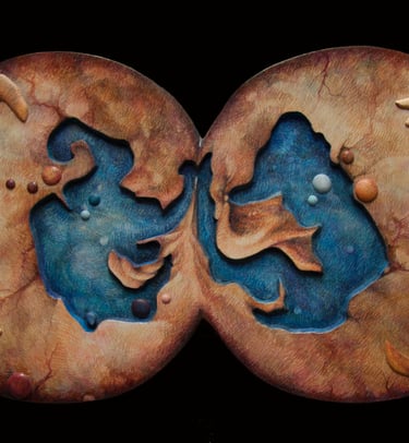 "The Great Divide" Colored Pencil on Hydrostone $750