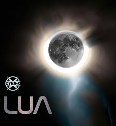 a moon in the sky with a bright light shining around the moon