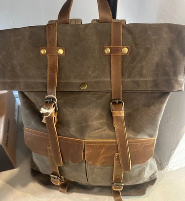 Canvas Vintage Rucksäcke Mallorca Royal Motos Mallorca 