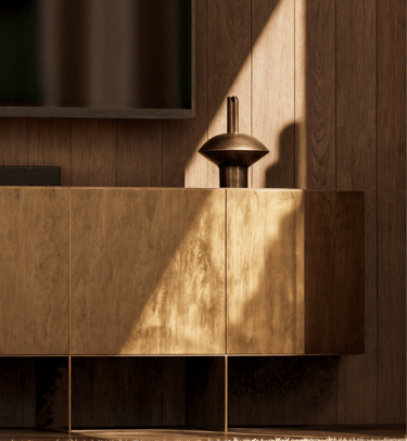 Luxury TV console design Dubai