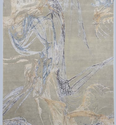 Handknotted (90 KPI) Rug made of Wool & Botanical Silk