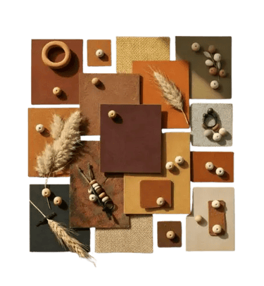 Afro-Bohemian Color Palette: Earthy Tones and Natural Hues for Warm Interior Design