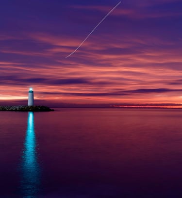 Lever du jour sur Villeneuve Loubet