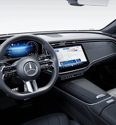 Mercedes-Benz E-Class Brown Leather Interior Dark Grey