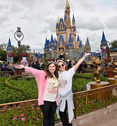 Christen and Sarah Turner pictured on Main Street, U.S.A.® inside Disney's Magic Kingdom® Park.